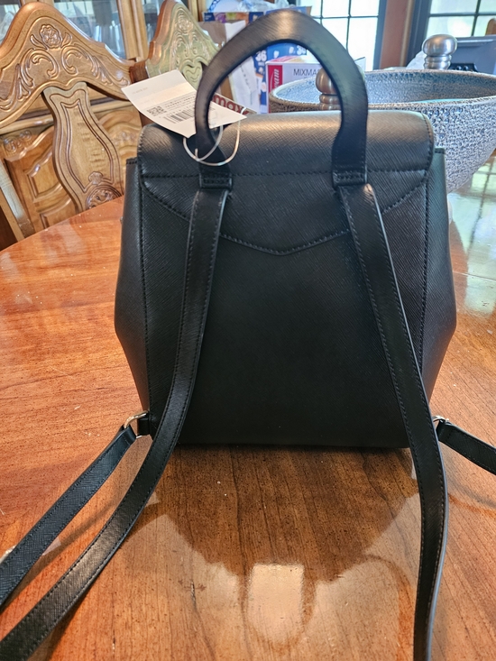 Kate Spade Black Saffiano Leather Backpack with Tassel Flap Pocket main image 5